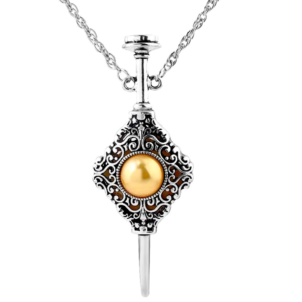 Witch’s Pendant Necklace | Witchy Style Enchanted Jewelry | Yellow Amulet